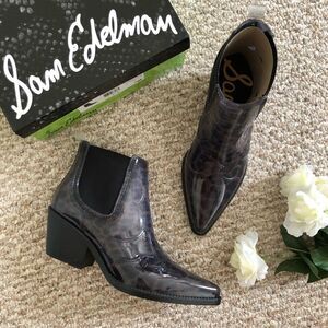 NEW Sam Edelman Winona Western Waterproof Rain Booties | Pointed Toe | Size 7